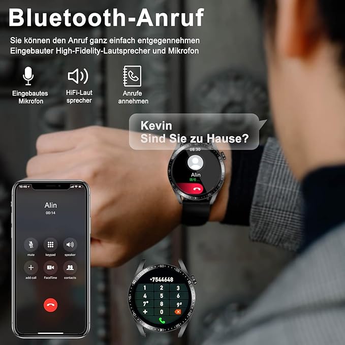 Reloj inteligente deportivo con monitor de salud